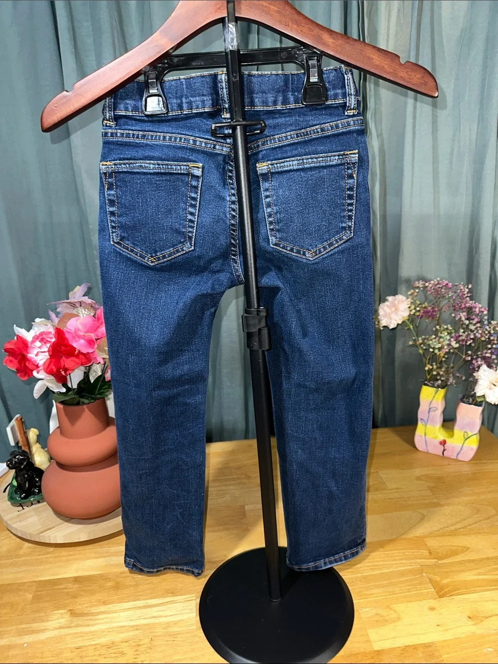 🎉GAP Kids Dark Blue Slim Straight Jeans A204